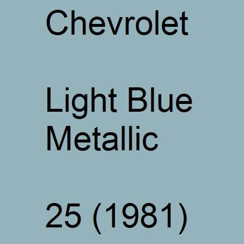 Chevrolet, Light Blue Metallic, 25 (1981).